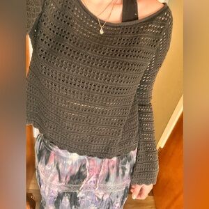 Hollister Black Crochet Sweater